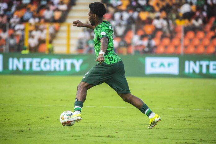 Ola Aina In Action For Nigeria National Team