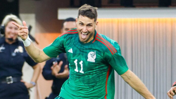 Santiago Gimenez Celebrating Goal