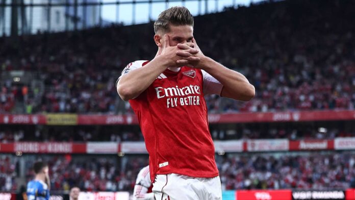 Viktor Gyokeres Arsenal Striker Celebration
