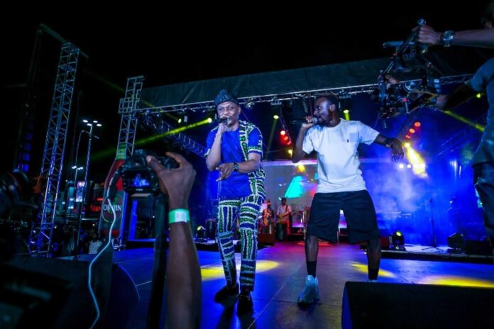 Adewale Ayuba Performing On Stage