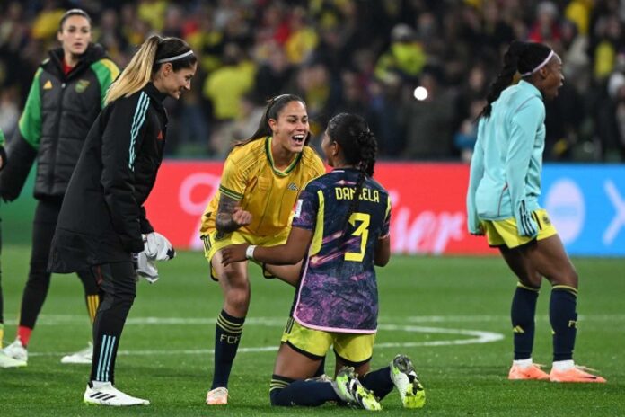 Colombia Women's Football Team Celebration