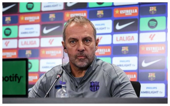 Hansi Flick Conference Press Fc Barcelona