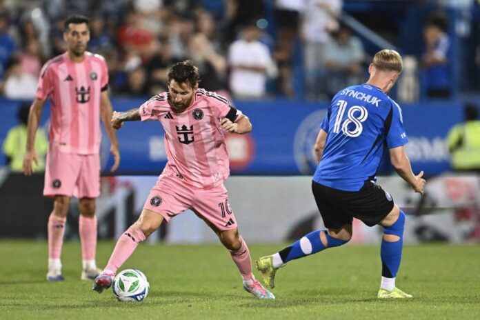 Lionel Messi In Action During Mls Match