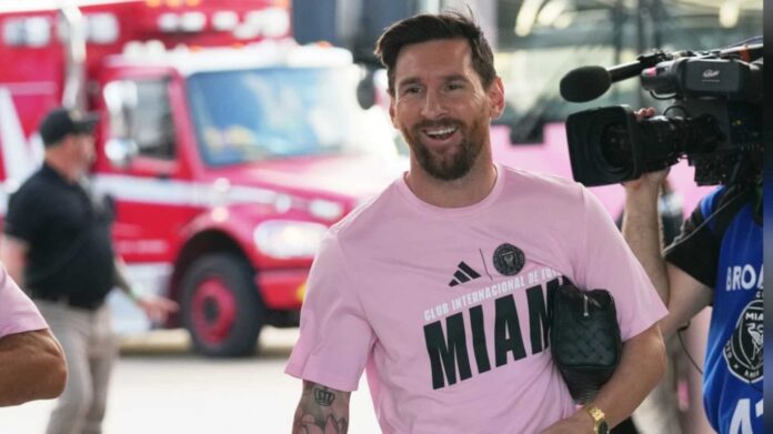 Lionel Messi Signing Contract At Miami Freedom Park