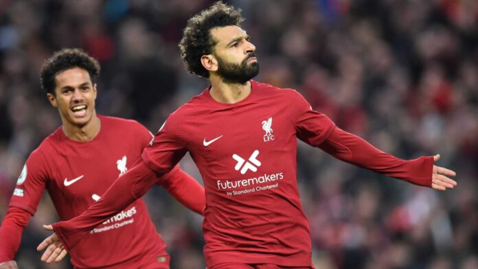 Mohamed Salah Playing Football For Liverpool