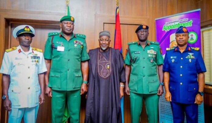 Mohammed Badaru, Nigerian Defense Minister Meeting Military Chiefs