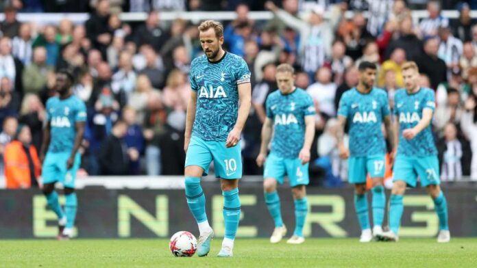 Newcastle United And Tottenham Players In Action