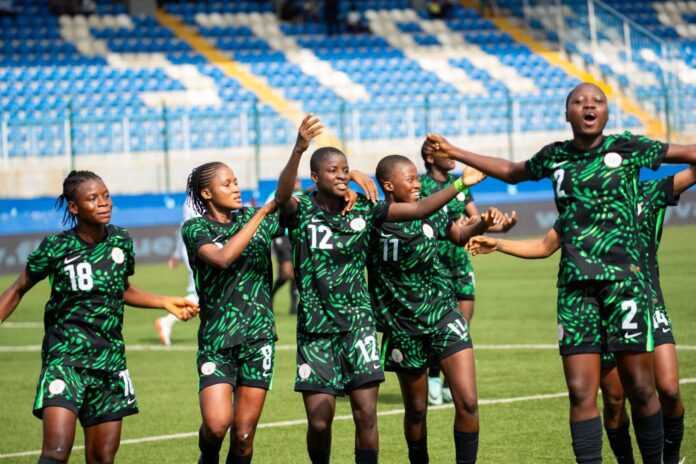 Nigeria U 17 Women's Team Celebrate Victory