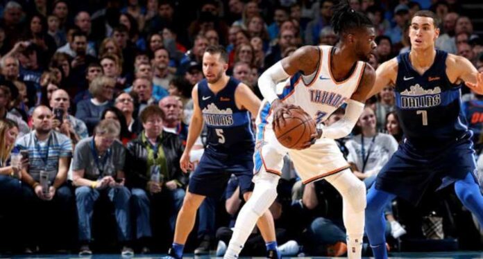 Okc Thunder Player Against Dallas Mavericks