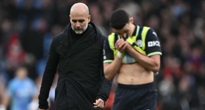 Pep Guardiola Manchester City Vs Aston Villa