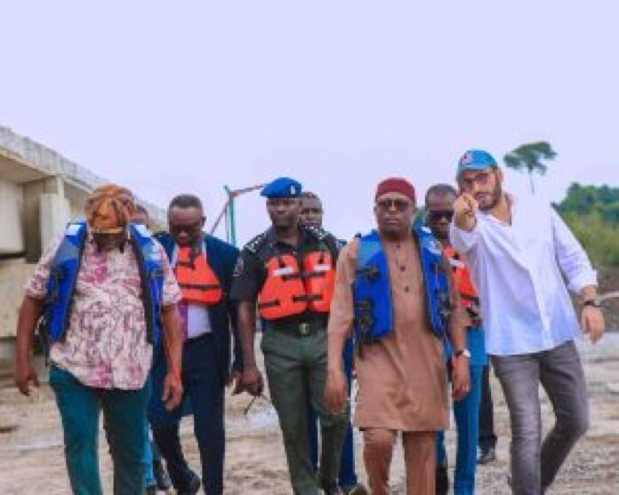 Siminalayi Fubara Inspecting Road Project