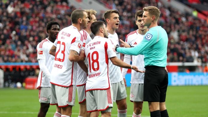 Union Berlin Players Celebrating A Goal
