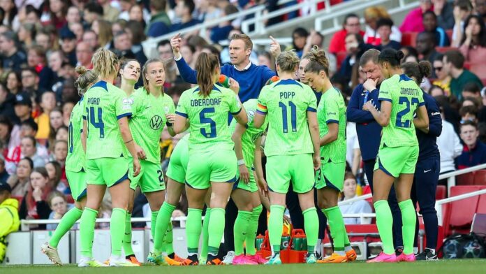 Vfl Wolfsburg Women Celebrating Champions League Win