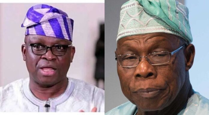 Ayodele Fayose And Olusegun Obasanjo Birthday Drama