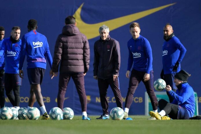 Barcelona Team Training Session