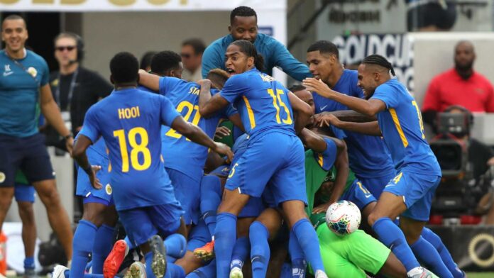 Curaçao Football Team Celebrating Qualification