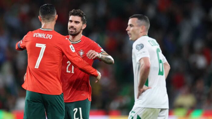 Ireland Football Team Celebration Against Portugal