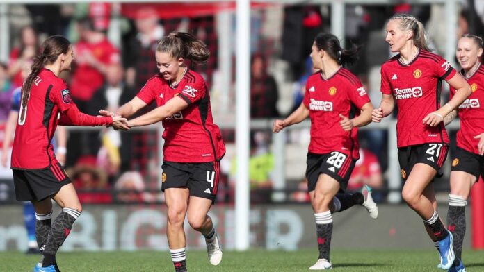 Manchester United Women's Team In Action
