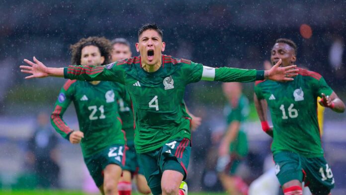 Mexico Football Team In Action