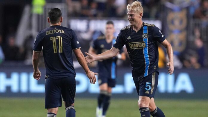 Philadelphia Union Players Celebrating A Goal