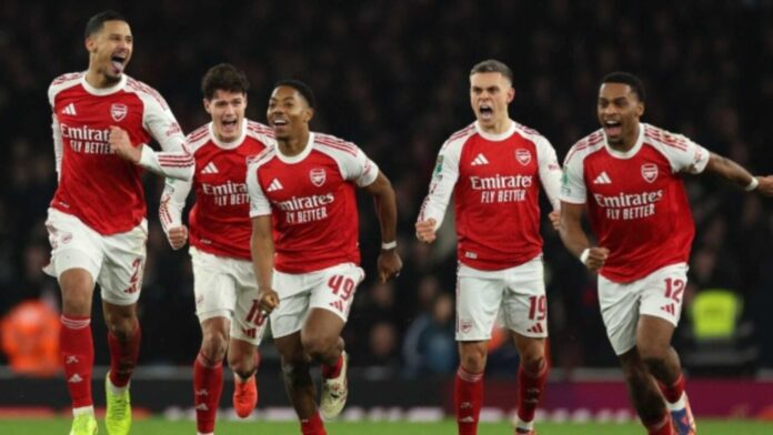 Arsenal Football Team Celebrating