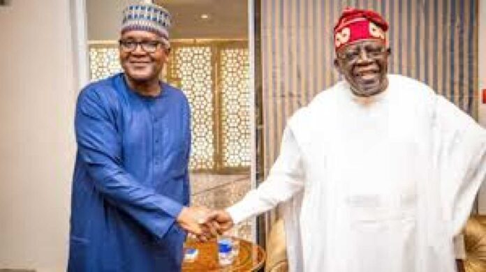 Bola Tinubu And Aliko Dangote Oil Industry