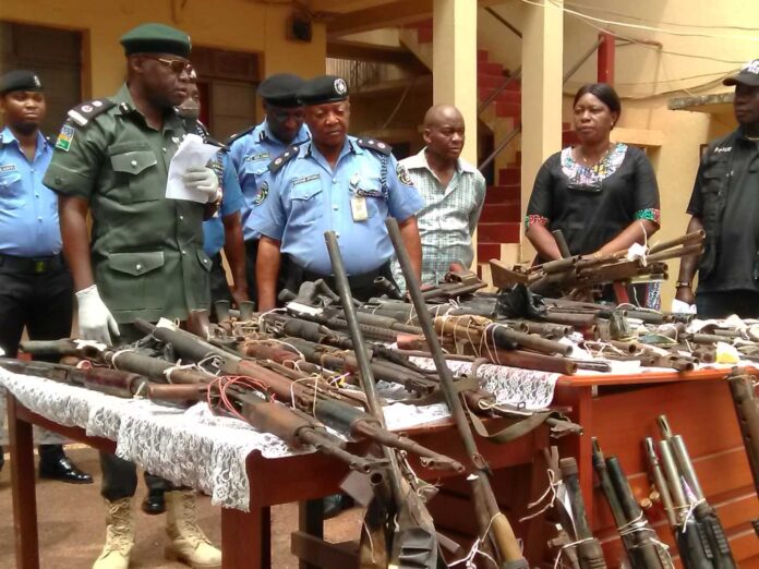 Enugu State Police With Gun