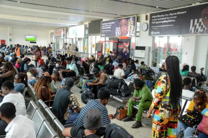 Nigerian Train Terminal Crowded During Festive Season