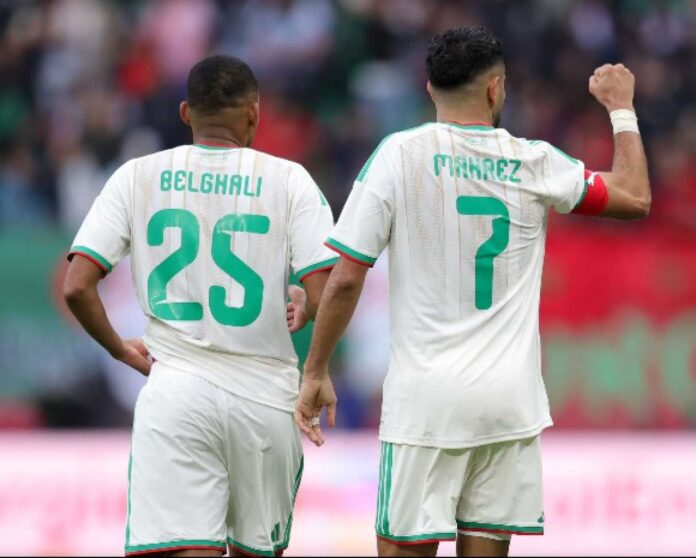 Riyad Mahrez Celebrating Goal Algeria Sudan