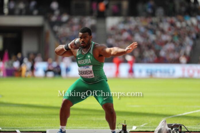 Chukwuebuka Enekwechi Shot Put Victory