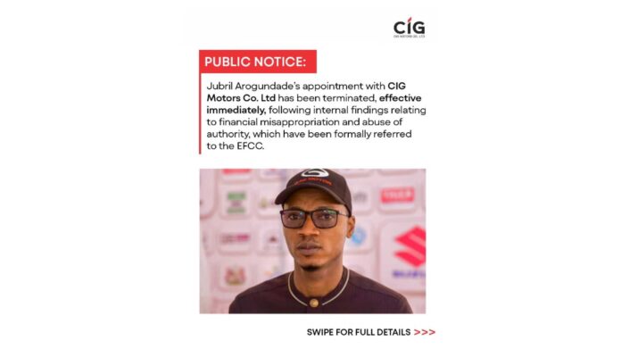 Cig Motors Executive Director Termination