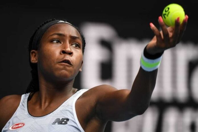 Coco Gauff Smashing Racquet Tennis