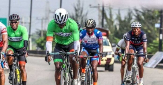 Cyclists Racing In Lagos
