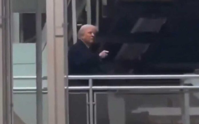 Donald Trump Ford Factory Gesture