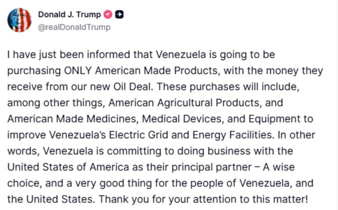 Donald Trump Us Oil Companies Venezuela