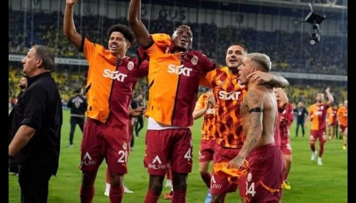 Galatasaray Players Celebrating Victory