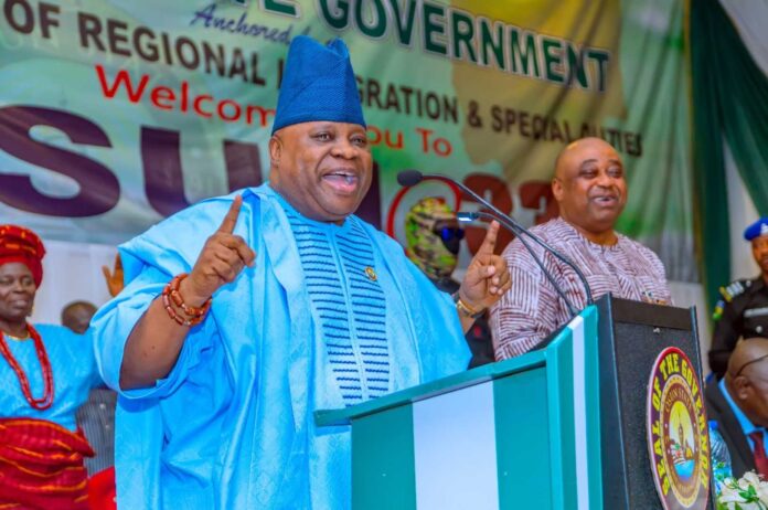 Governor Nurudeen Adeleke Speaking