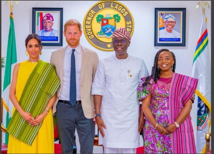 Lagos State Governor Sanwo Olu And Wife