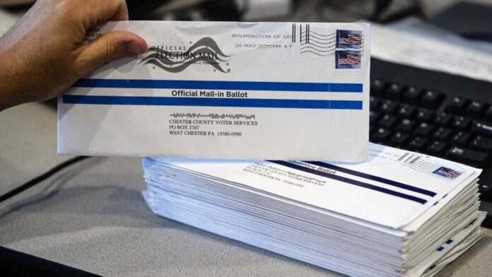 Man Voting Mail Ballot