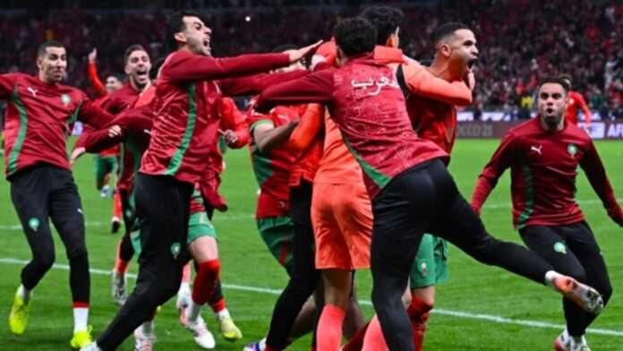 Morocco Afcon Team Celebrating