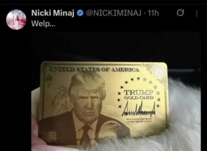 Nicki Minaj Trump Gold Card