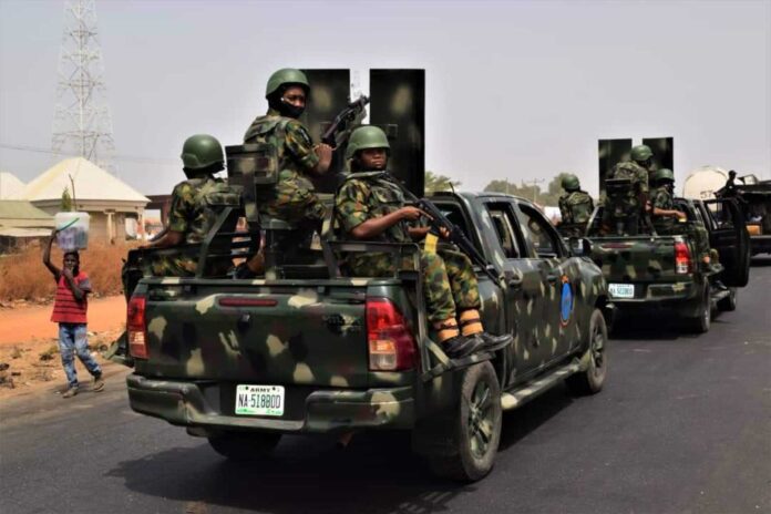 Nigerian Army Troops On Highway