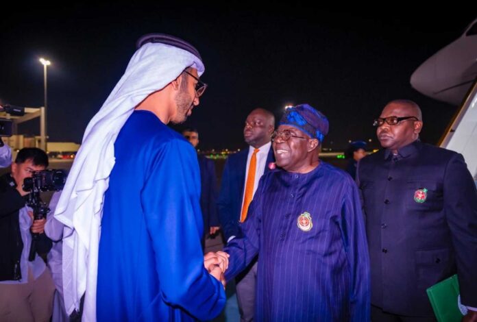 President Bola Tinubu Abu Dhabi Arrival