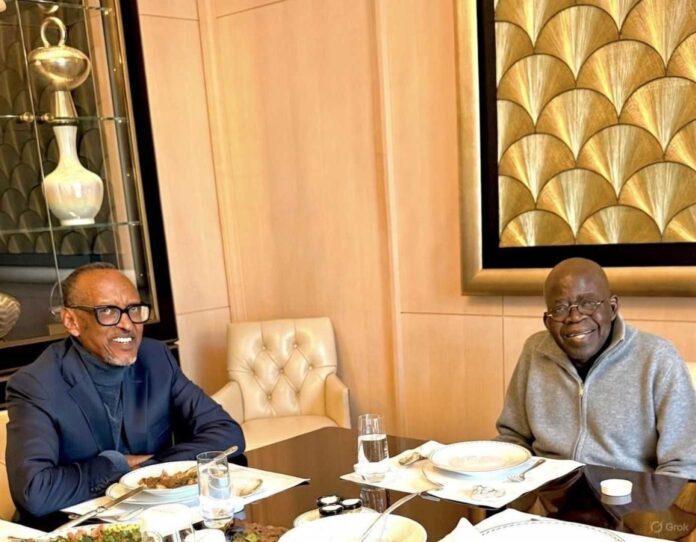 President Bola Tinubu Dining With Paul Kagame
