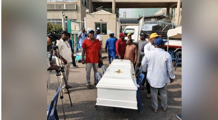 Protesters Blocking Federal Ministry Of Finance