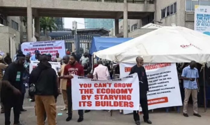 Protestors Outside Federal Ministry Of Finance