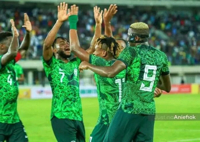 Super Eagles Celebrate During Afcon