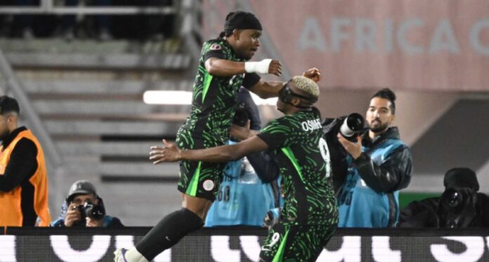 Super Eagles Players Celebrating Goal