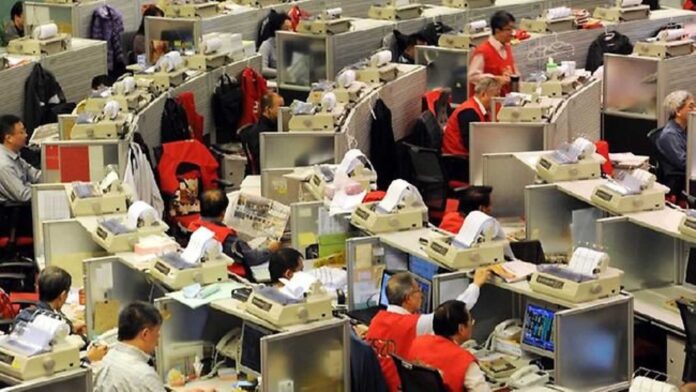 Asian Stock Market Trading Floor