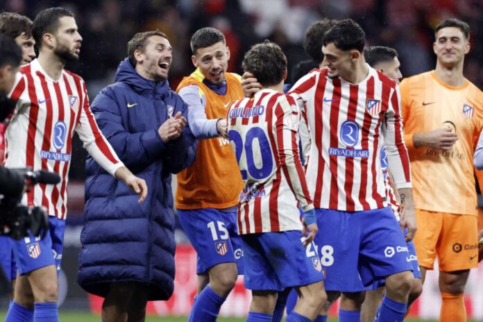 Atletico Madrid Players During Match